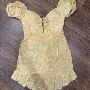 Selfie Leslie Yellow Floral Mini Dress